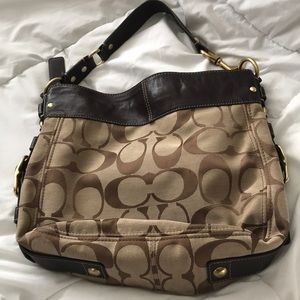 light brown coach purse